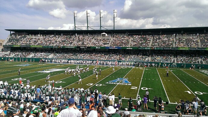 Tulane Stadium Field Side