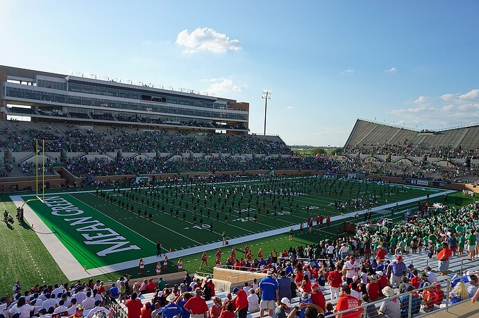 North Texas Football Stadium Field Side